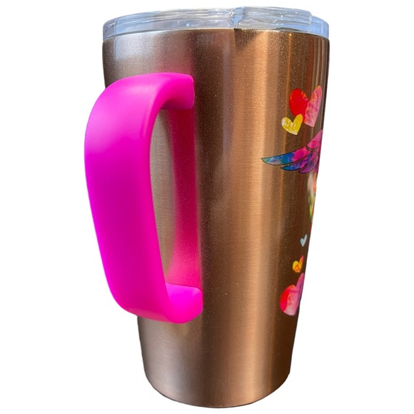 18oz Insulated Stainless Steel NURSE CADUCEUS RN Mug with Lid Rose Gold NEW - Picture 4 of 8